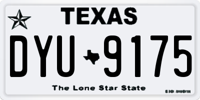 TX license plate DYU9175