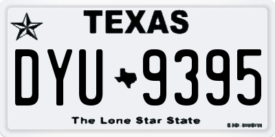 TX license plate DYU9395
