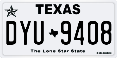 TX license plate DYU9408