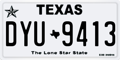 TX license plate DYU9413