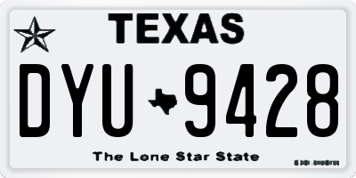 TX license plate DYU9428
