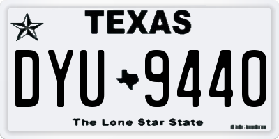 TX license plate DYU9440