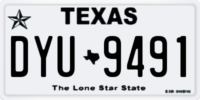 TX license plate DYU9491