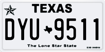 TX license plate DYU9511
