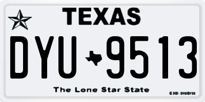 TX license plate DYU9513