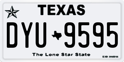 TX license plate DYU9595