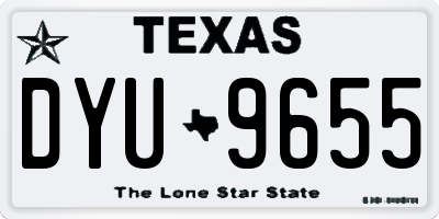 TX license plate DYU9655