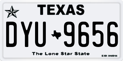 TX license plate DYU9656