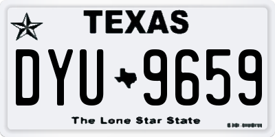 TX license plate DYU9659