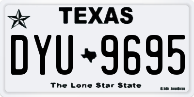 TX license plate DYU9695