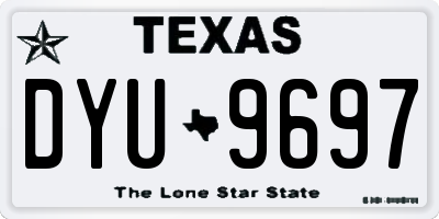 TX license plate DYU9697