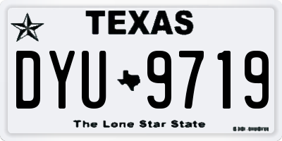 TX license plate DYU9719