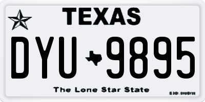 TX license plate DYU9895