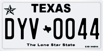 TX license plate DYV0044