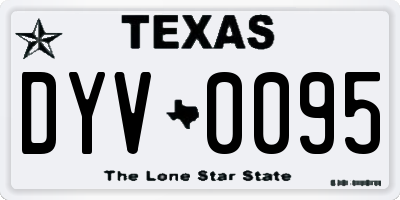 TX license plate DYV0095