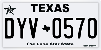 TX license plate DYV0570