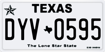 TX license plate DYV0595