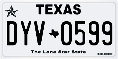TX license plate DYV0599