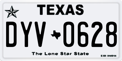 TX license plate DYV0628