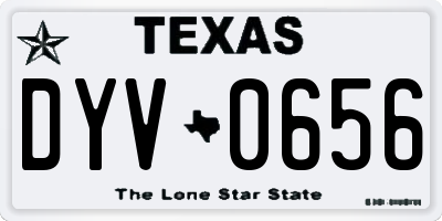 TX license plate DYV0656