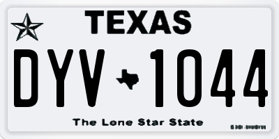 TX license plate DYV1044