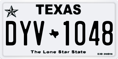 TX license plate DYV1048
