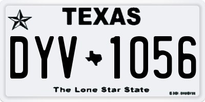 TX license plate DYV1056