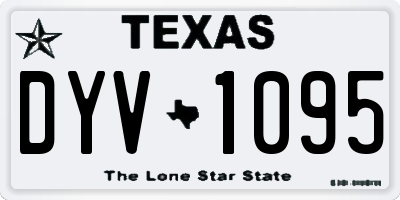 TX license plate DYV1095
