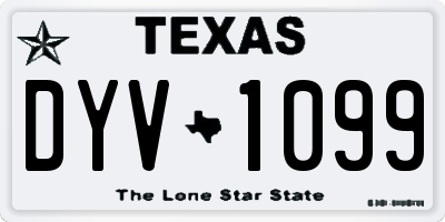TX license plate DYV1099