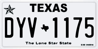 TX license plate DYV1175