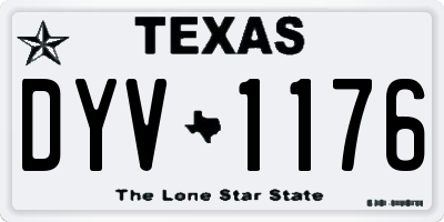 TX license plate DYV1176