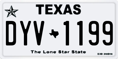 TX license plate DYV1199