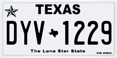 TX license plate DYV1229