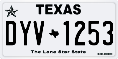 TX license plate DYV1253