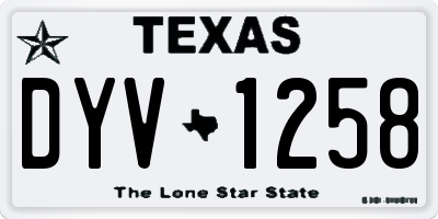TX license plate DYV1258
