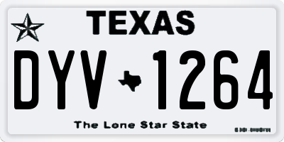 TX license plate DYV1264