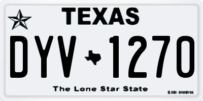 TX license plate DYV1270