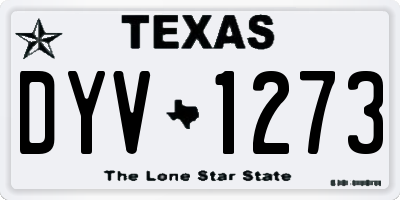 TX license plate DYV1273