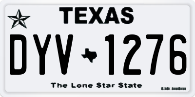 TX license plate DYV1276