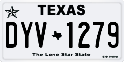 TX license plate DYV1279