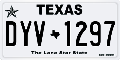 TX license plate DYV1297