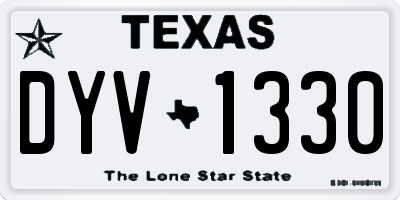 TX license plate DYV1330