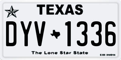 TX license plate DYV1336