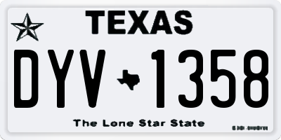 TX license plate DYV1358