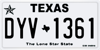 TX license plate DYV1361