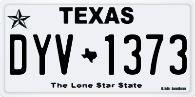 TX license plate DYV1373