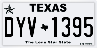TX license plate DYV1395