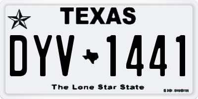 TX license plate DYV1441