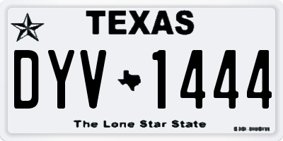 TX license plate DYV1444