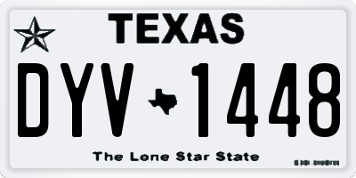 TX license plate DYV1448